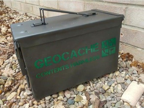geocache ammo box stencil sport outdoors 3d print model - Mito3D