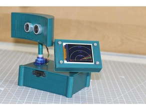arduino-basierten mini-radar hc-sr04 st7735-display diy arduino nano Ultraschall-sensor 3d print model - Mito3D
