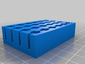 customized hex bit holder 64 tool holders boxes 3d print model - Mito3D