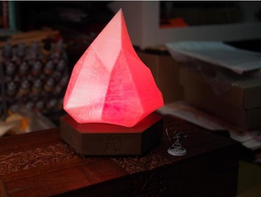 lampada di cristallo rgb arredamento led 3d print model - Mito3D