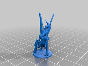 dragonkin starfinder creatures alien dnd miniature model monster roleplaying rpg scifi tabletop wings 3d print model - Mito3D