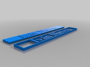 2 color nieves nameplate signs logos customized 3d print model - Mito3D