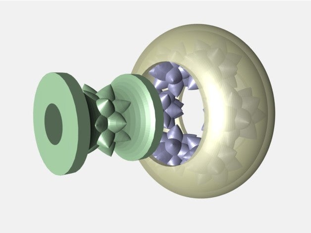 fractal wheel bearing engineering 3d fractals wheels 3D print model - Mito3D