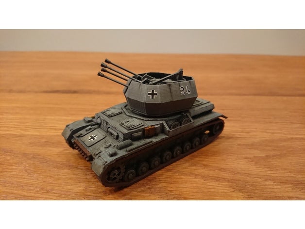 wirbelwind sdkfz 1614 games 28mm bolt action tank wargaming whirlwind wwii 3D print model - Mito3D