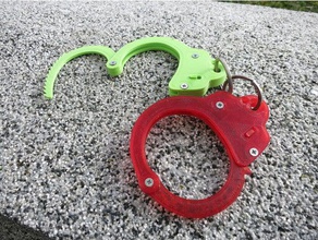 handcuffs normal size easy unlock toys games 3d print model - Mito3D