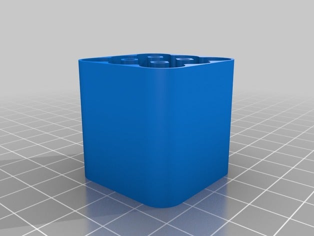 3x3 batteria aaa parte inferiore del case i contenitori personalizzato 3D print model - Mito3D