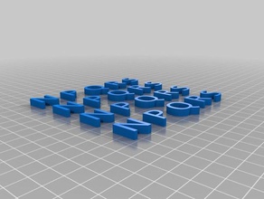 les voyelles des consonnes mélanges de kinder 3d l'impression 3d print model - Mito3D