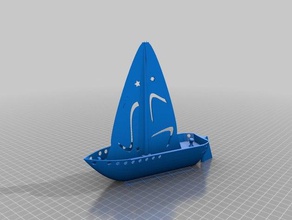 yelkenli dekor 3d modeller tekneler dekorasyon ev dekorasyonu rc tekne yelken sürat teknesi toyboat oyuncaklar oyuncak su 3d print model - Mito3D
