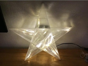 led de estrella plana decoración navidad decoraciones adorno lámpara 3d print model - Mito3D