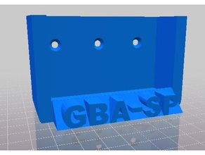 gameboy advance sp wall mount video games gba 3d print model - Mito3D