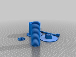 mi personalizados paramétrico de auto-rebobinado soporte bobina-6clip+75+ronda 3d la impresora accesorios 3d print model - Mito3D