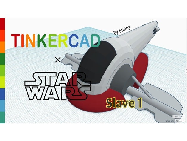 simple slave 1 tinkercad models eunny madewithtinkercad starwars star wars 3D print model - Mito3D