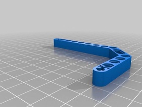 my customized parametric lego technic double bent lift arm beam construction toys 3d print model - Mito3D