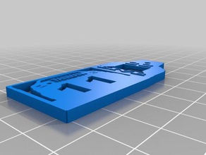 tan keychain 3d printing 3d print model - Mito3D