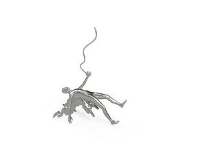 pingente anjo jóias caindo humanos colar chicote asas 3d print model - Mito3D