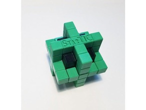 startic puzzle designed puzzles andrew crowell rotational turning interlocking 3d print model - Mito3D