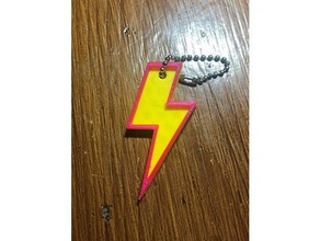 Blitz Schlüsselanhänger flash neon 3d print model - Mito3D