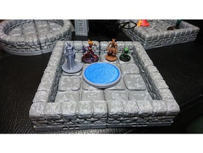 d&d scenery water pool tomb annihilation obolakas shrine openlock compatible toy game accessories dd dnd dungeons dragons dungeon terrain miniature moon openforge sun 3d print model - Mito3D