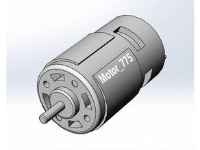 motor 775 modelo simples partes 3d print model - Mito3D