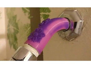 doccia di copertura del tubo cambiamento colore pla bagno termocromici 3d print model - Mito3D