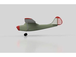 cessna bird dog modelleri 3d baskı airforce uçak ordu 172 designproject çocuklar rc araba rubberband lastik bant oyuncak 3d print model - Mito3D