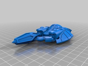 space elf tank fire gem turret only 3d print model - Mito3D