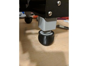 ender 3 adjustable foot damper addon 3d printer parts creality vibration dampers 3d print model - Mito3D
