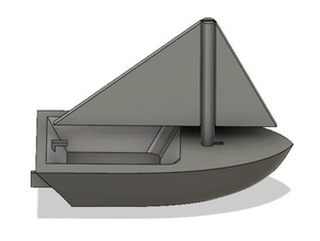 simple sailboat 3d printing sailing ship 3d print model - Mito3D