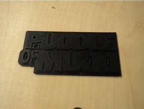 mudd puddle şablon işaretler logoları 2d logo sanat grup logosu grubun adı band 3d print model - Mito3D