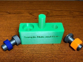 nut bolt sampler 3d printing bolts nuts nutsnbolts 3d print model - Mito3D