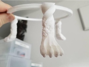 lion foot holder household bowl plant 3d print model - Mito3D