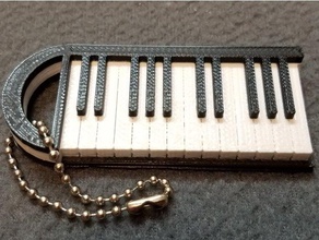 piano keychain music 3d print model - Mito3D