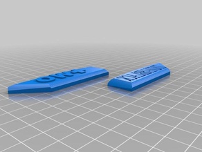 onewheel ferroviário traseiro gaurds letras 3d impressão guardas railguards 3d print model - Mito3D
