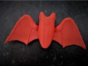 pipistrello sculture animale chibi carino veloce figura rosso 3d print model - Mito3D