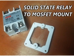 solid state relay ssr mosfet mount 3d printer parts hotbed cover 3d print model - Mito3D