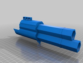 slingchester hex barril de anet, a8 compatible juguete juego accesorios 3d print model - Mito3D