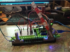 parking barrier robotics 9g servo arduino led m-bitbeam traffic light 3d print model - Mito3D