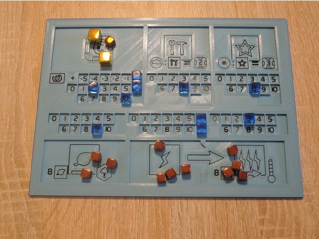 another terraforming mars player mat toy game accessories boardgame openscad 3D print model - Mito3D