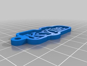 kylie mi personalizados clave de la cadena su nombre personal llaveros 3d print model - Mito3D