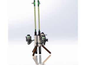 canne à pêche transporteur stand 3 tige de jambes sport l'extérieur pôle porte 3d print model - Mito3D