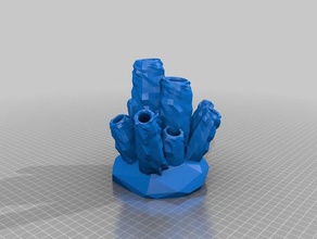özelleştirilmiş plastik resif benim 3 tüp Sünger jeneratör dekor 3d print model - Mito3D