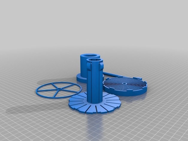 my customized parametric auto-rewind spool holder 3d printer accessories 3D print model - Mito3D