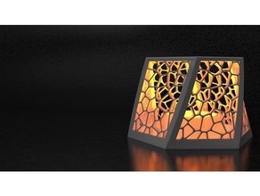 twisted-voronoi-Kerze-Halter Dekor 3d print model - Mito3D