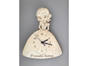 principessa orologio arredamento 3d print model - Mito3D