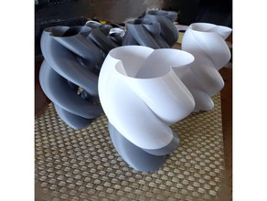 trihelical suite sculptures spirale vase 3d print model - Mito3D