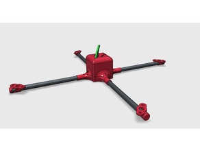 quadcopter tube frame 3d printing drone miniquad 3d print model - Mito3D