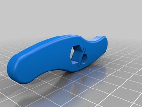 handle hex nut tools bolt hardware 3d print model - Mito3D