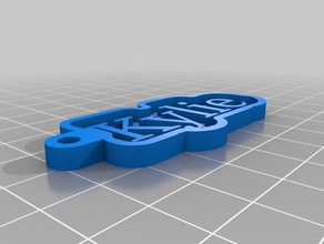 kylie mi personalizados clave de la cadena su nombre personal llaveros 3d print model - Mito3D