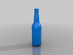 semplice bottiglia di birra cibo bere 3d print model - Mito3D