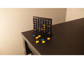 4 Zeilen-mini-version von gewinnt vier Zeilen 3d drucken Brettspiel brettspiel Familie Spiele für die spiele 3d print model - Mito3D